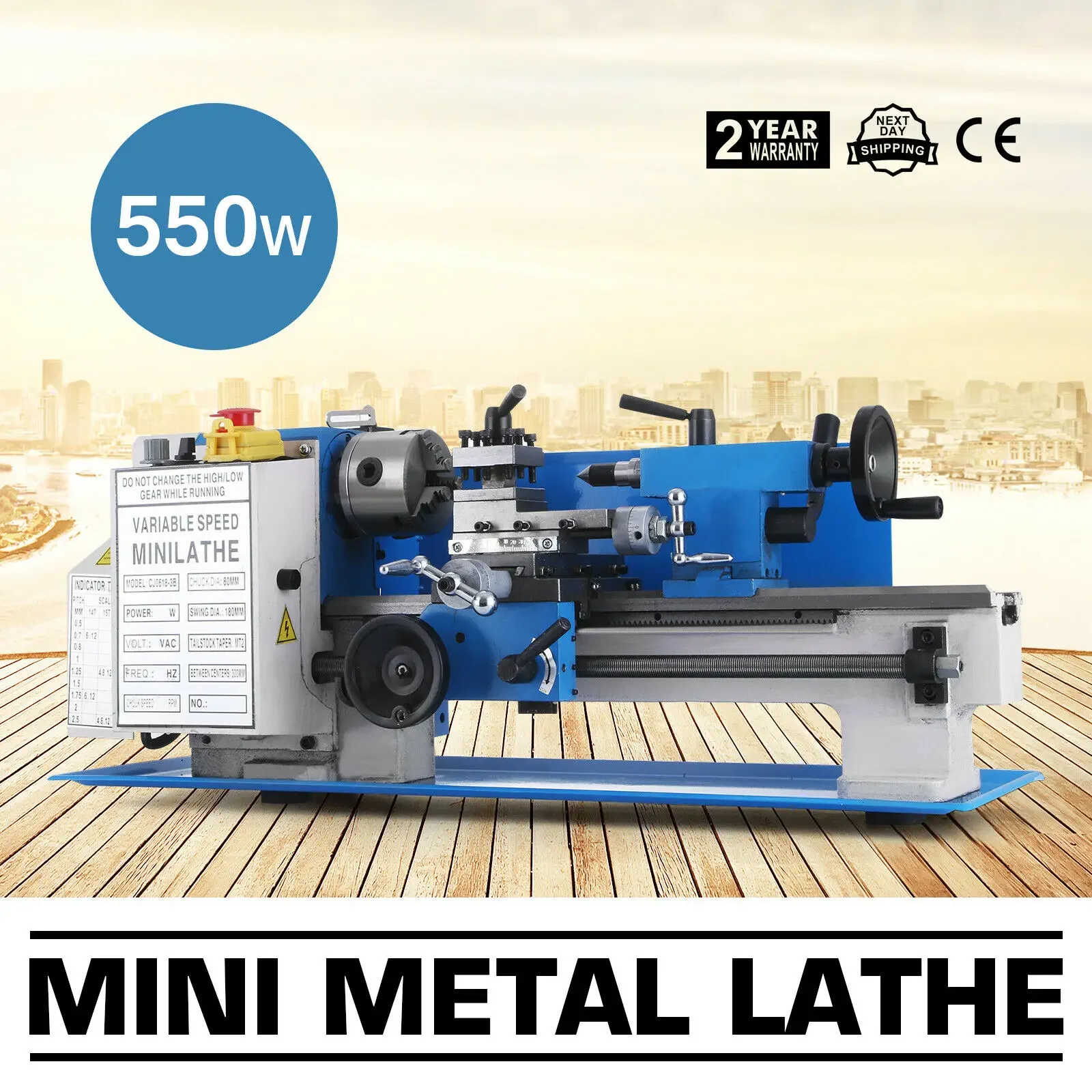 

VEVOR мини токарный станок по металлу 7"x12"