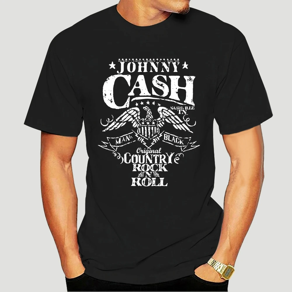 

Amplified Johnny Cash - Eagle - Mens Charcoal T-Shirt 3477X