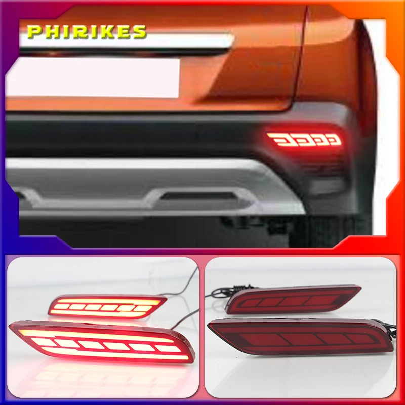 

2PCS Led Reflector driving lights for Hyundai Creta IX25 2014 2015 2016 2017 Brake Lights rear bumper lamp Turning Signal light