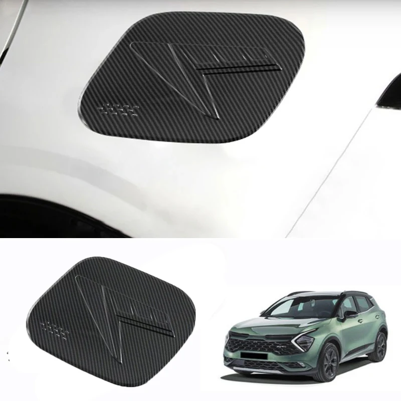 

For Kia Sportage NQ5 2022 2023 ABS Carbonfiber Car Exterior Fuel Tank Cap Trim Cover oil fuel cap Decorae Stickers Accessories
