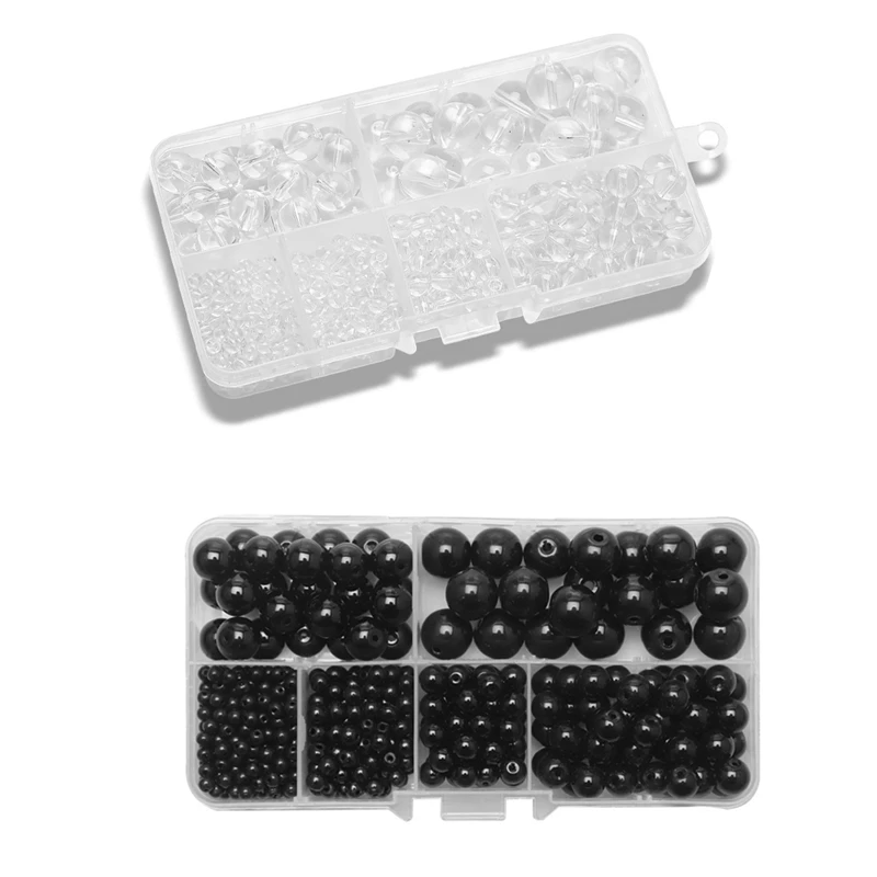 

Round Beads Smooth 3/4/6/8/10/12MM Glass Loose Beaded Beading Jewerly Making Charms Bracelets Accessories