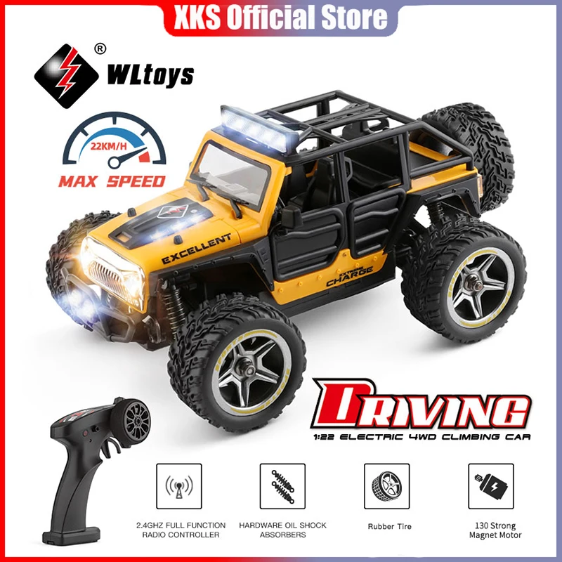 Wltoys 322221 22201 2.4G Mini RC Car 2WD Off-Road Vehicle Model With Light Remote Control Mechanical Truck Children's Toy