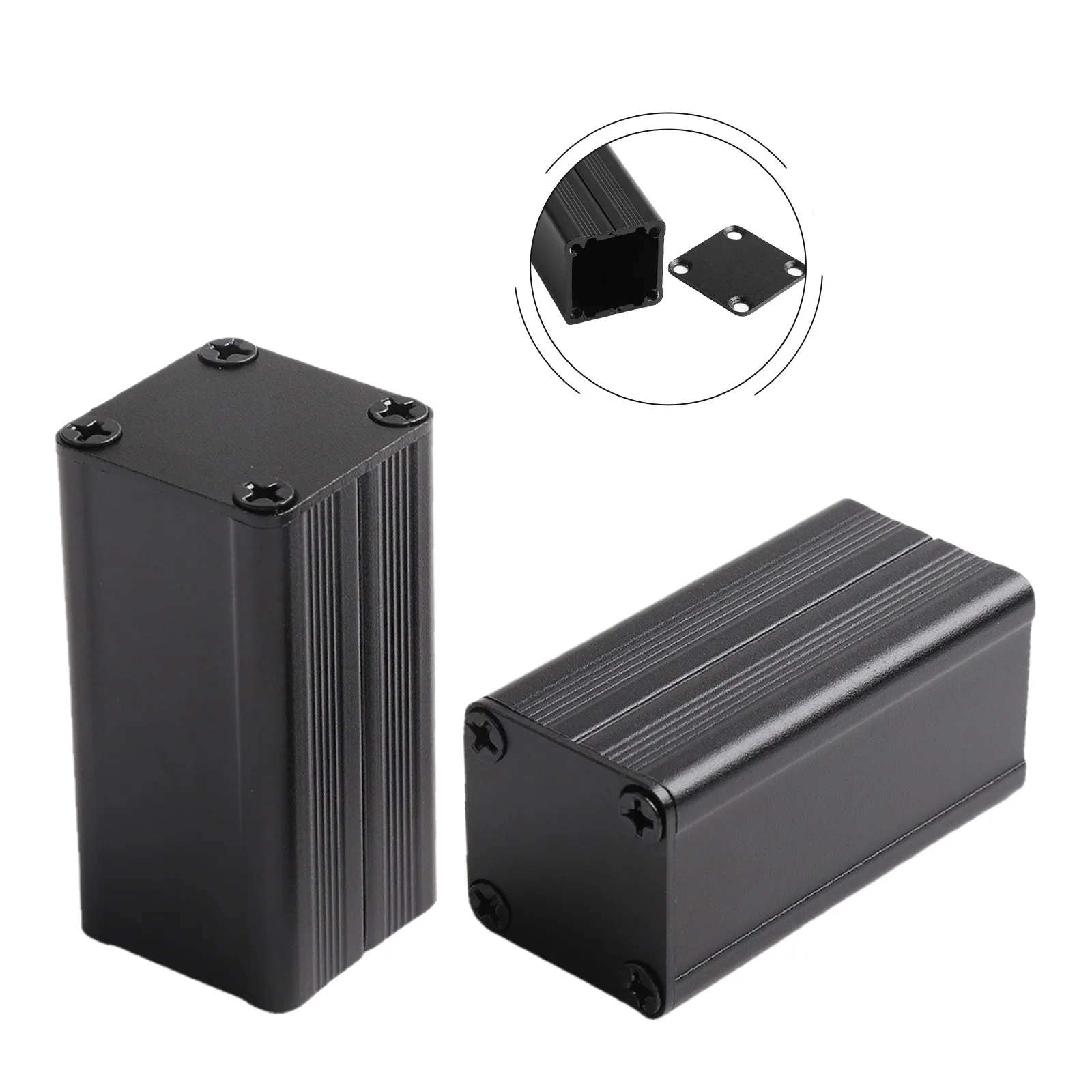 5 шт. экструдированная алюминиевая коробка для печатной платы черный корпус