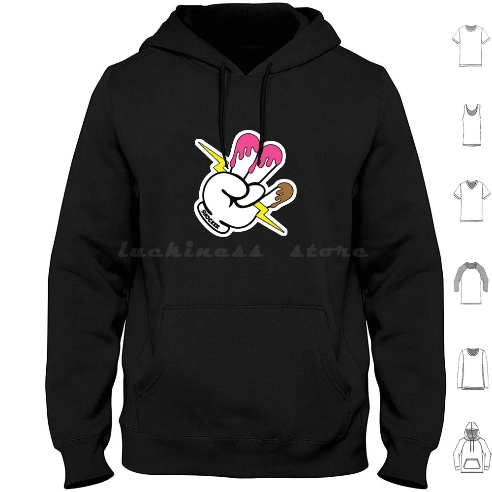 

Shocker Hoodie cotton Long Sleeve 2 In The Pink 1 In The Stink Two In The Pink One In The Stink Glove Donut Dirty Humor Funny