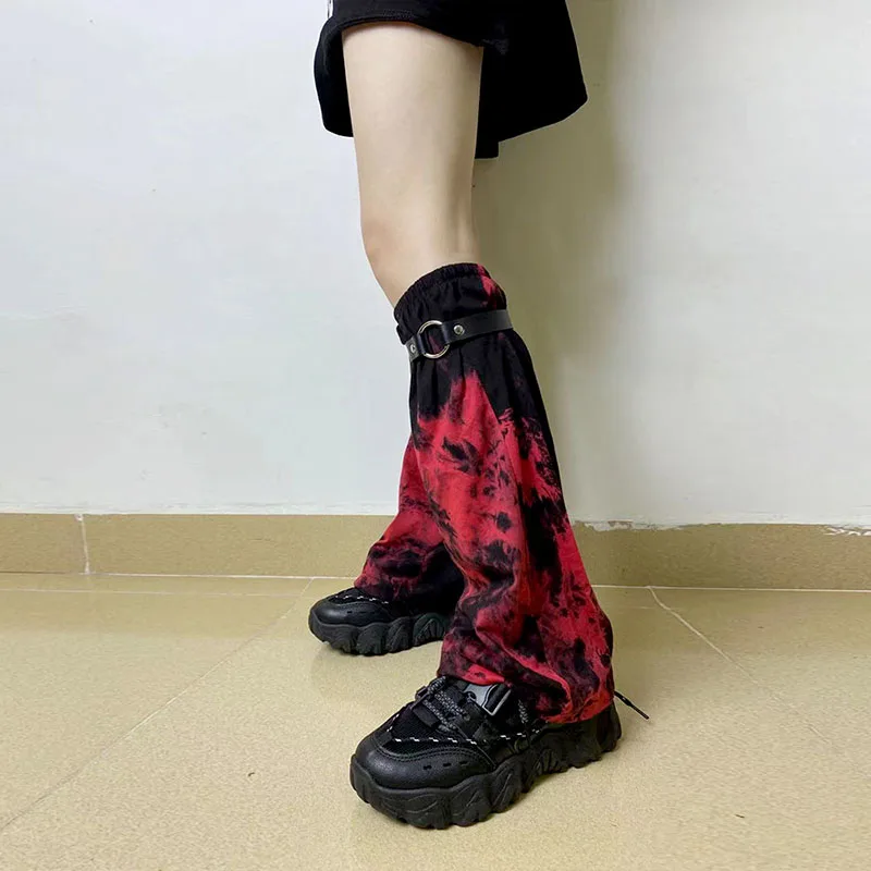 Women's socks tie-dye foot cover is thin trend pile pile socks street hot girl style leg cover special sun protection foot cover