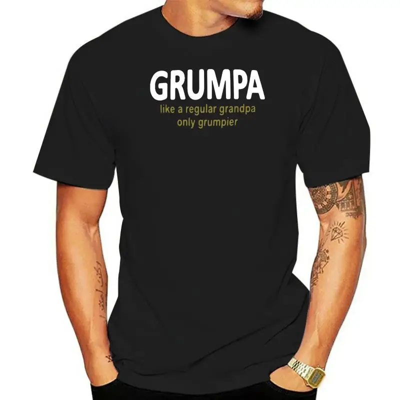 

Grumpa Like A Regular Grandpa Only Grumpier Black T Shirt Fathers Day Funny