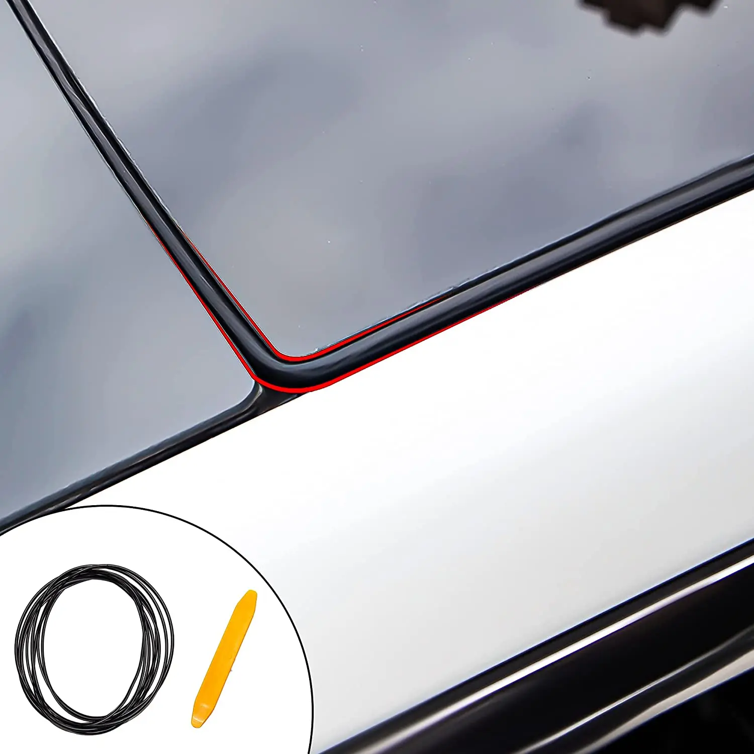 

Car wind Noise Reduction Kit Quiet Seal Kit for Tesla Model3 2017-2020 Skylight glass sealing strip
