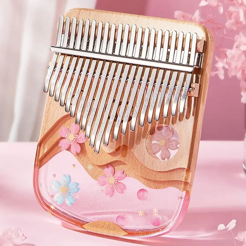 Полимерная Хроматическая прозрачная мини-клавиатура Kalimba Симпатичная кошка