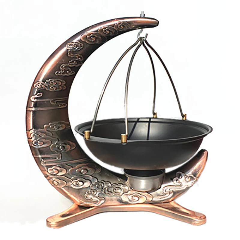 

Crescent Hotel's Farmhouse Creative Special Tableware Moon Hanging Pot Alcohol Stove Stewed Pot Heating Stewed Dried Pot Rack