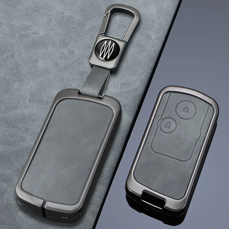 Чехол для автомобильного ключа из цинкового сплава + кожаный чехол Honda Fit Jazz Shuttle GP2