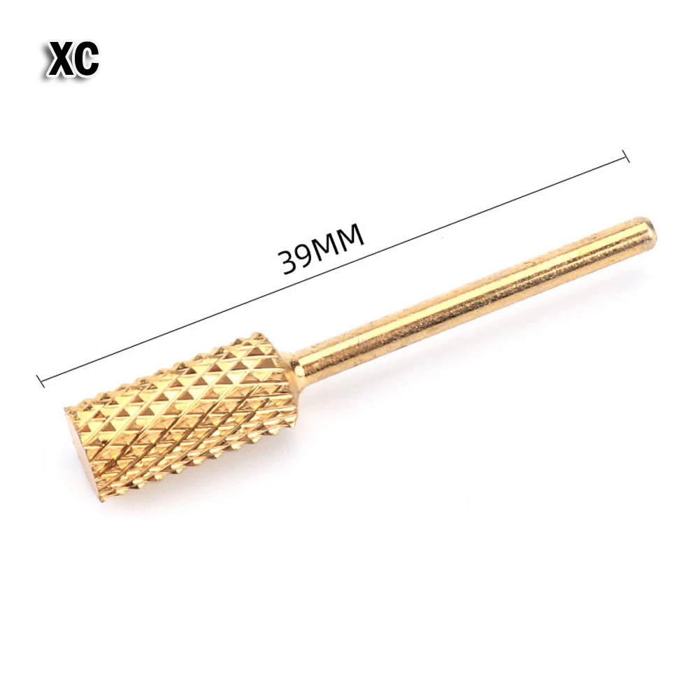

Gold Tungsten Steel Bits Grinding Head Electric Drill Nails Mills Cutter Manicure Machine Nail Files Power Tool Accessories