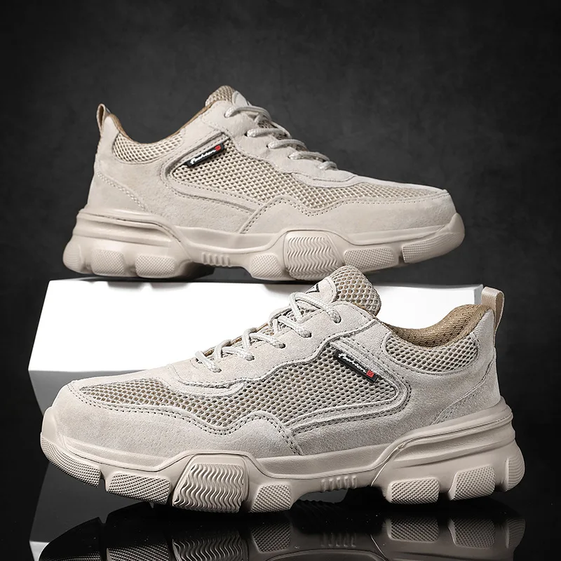 

Men's Shoes Summer Breathable Mesh Sports Casual Shoes Thin Deodorant Work Casual Shoes Fashion Men's Vulcanized Shoes