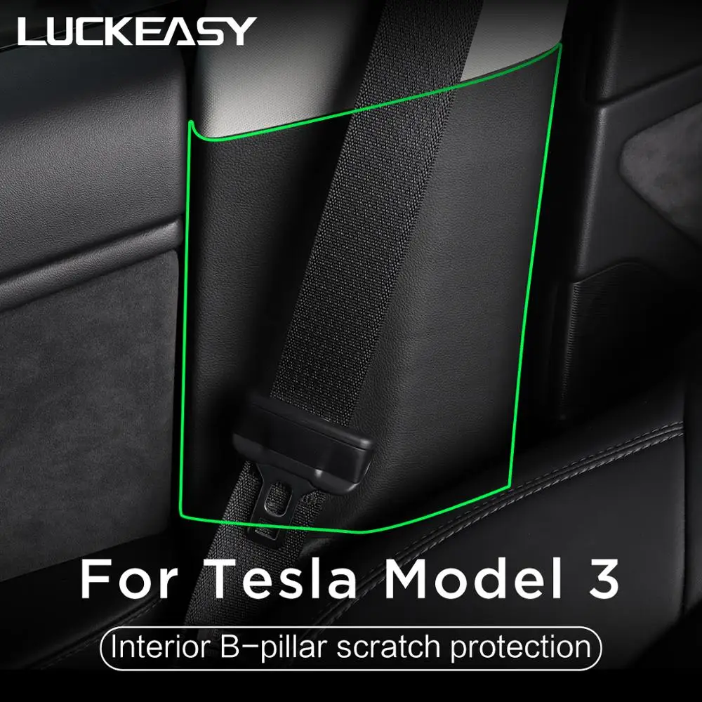 

LUCKEASY for Tesla Model 3 2017-2023 Invisible Car Door Anti Kick Pad Protection Side Edge Film Protector Stickers model3 2021
