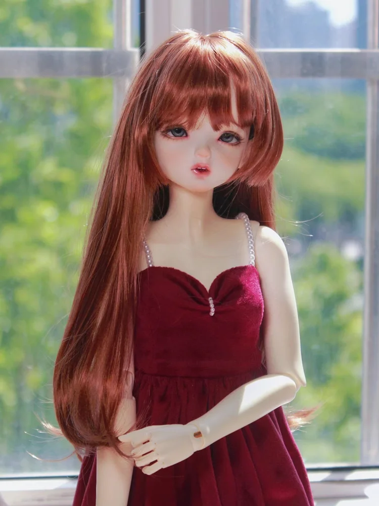 

BJD Doll Wigs Hair High Temperature Long Wavy Hair 1/3 Doll With Bangs Long Wigs For 1/6 YOSD 1/4 MSD MDD Hair Accessories