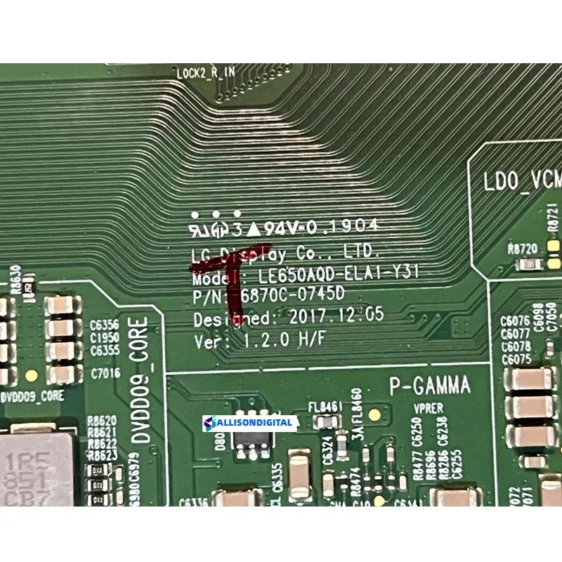 Плата Skyworth 55S8A 55S9A 65S9A 6870C-0745D LE650AQD-ELA1-Y31
