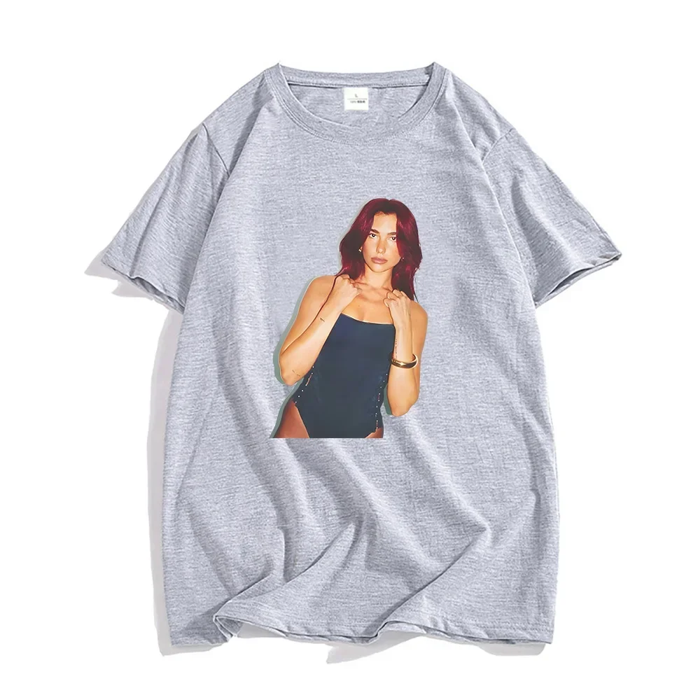 Футболки с принтом Dua-Lipa Singer летняя мужская/женская футболка в стиле Харадзюку