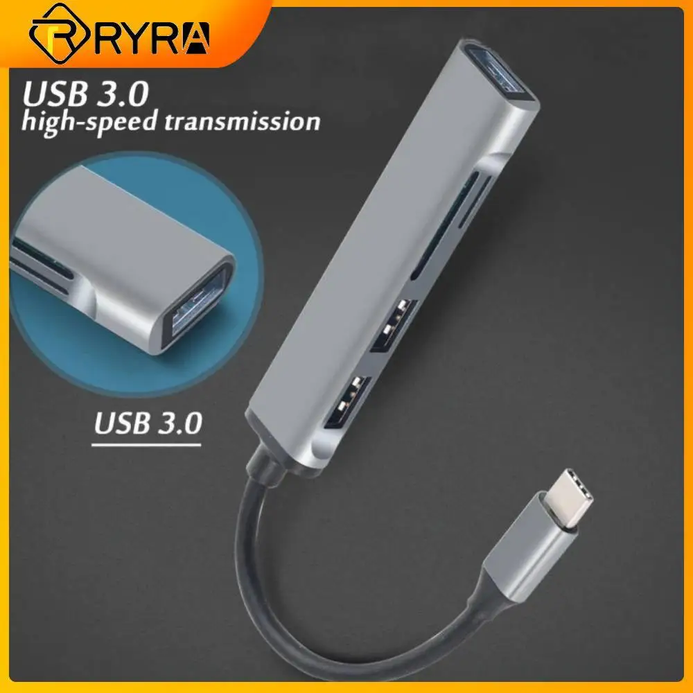 

USB-концентратор RYRA 5 в 1 с поддержкой быстрой зарядки, 65 Вт, USB 3,0