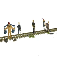 20pcslot 43 50 scale model figures color painted train worker people for diorama layout