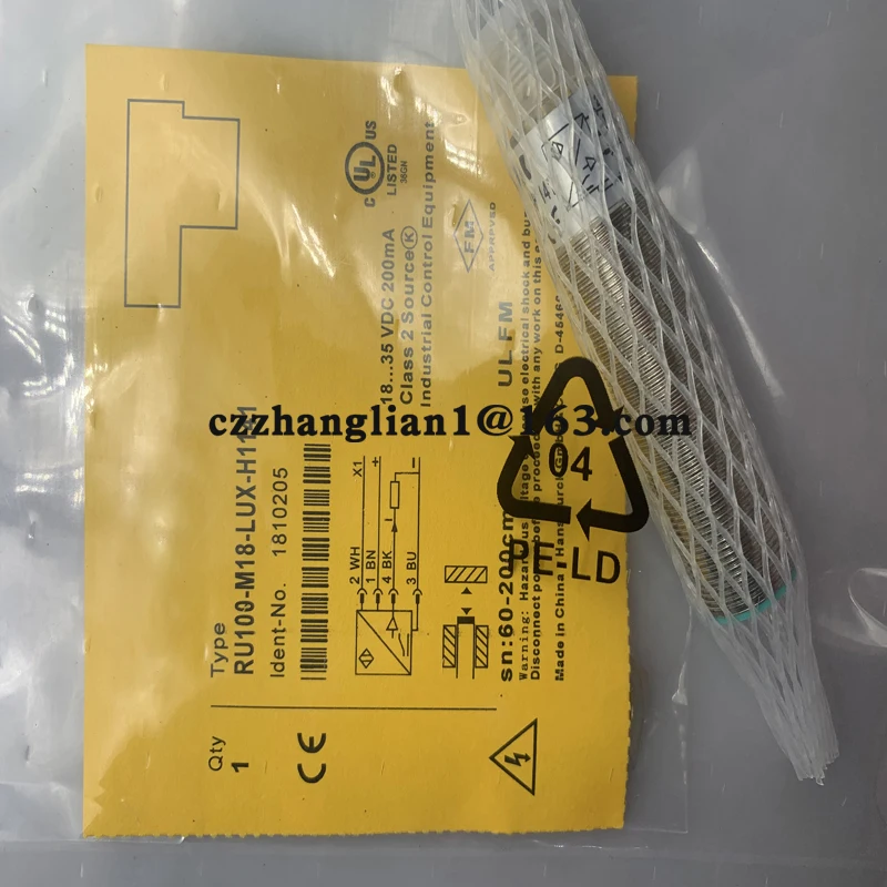 Совершенно новый ультразвуковой датчик RU100-CP40-AP6X2 RU100-CP40-AN6X2 RU100U-M18M-LFX-H1151 Гарантия