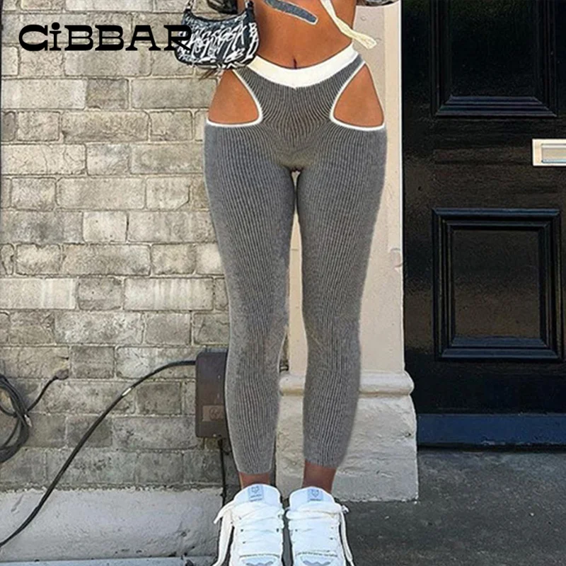 

Уличные штаны CIBBAR с высокой талией, модные базовые спортивные штаны для фитнеса, повседневные спортивные брюки-карандаш для бега, брюки кон...