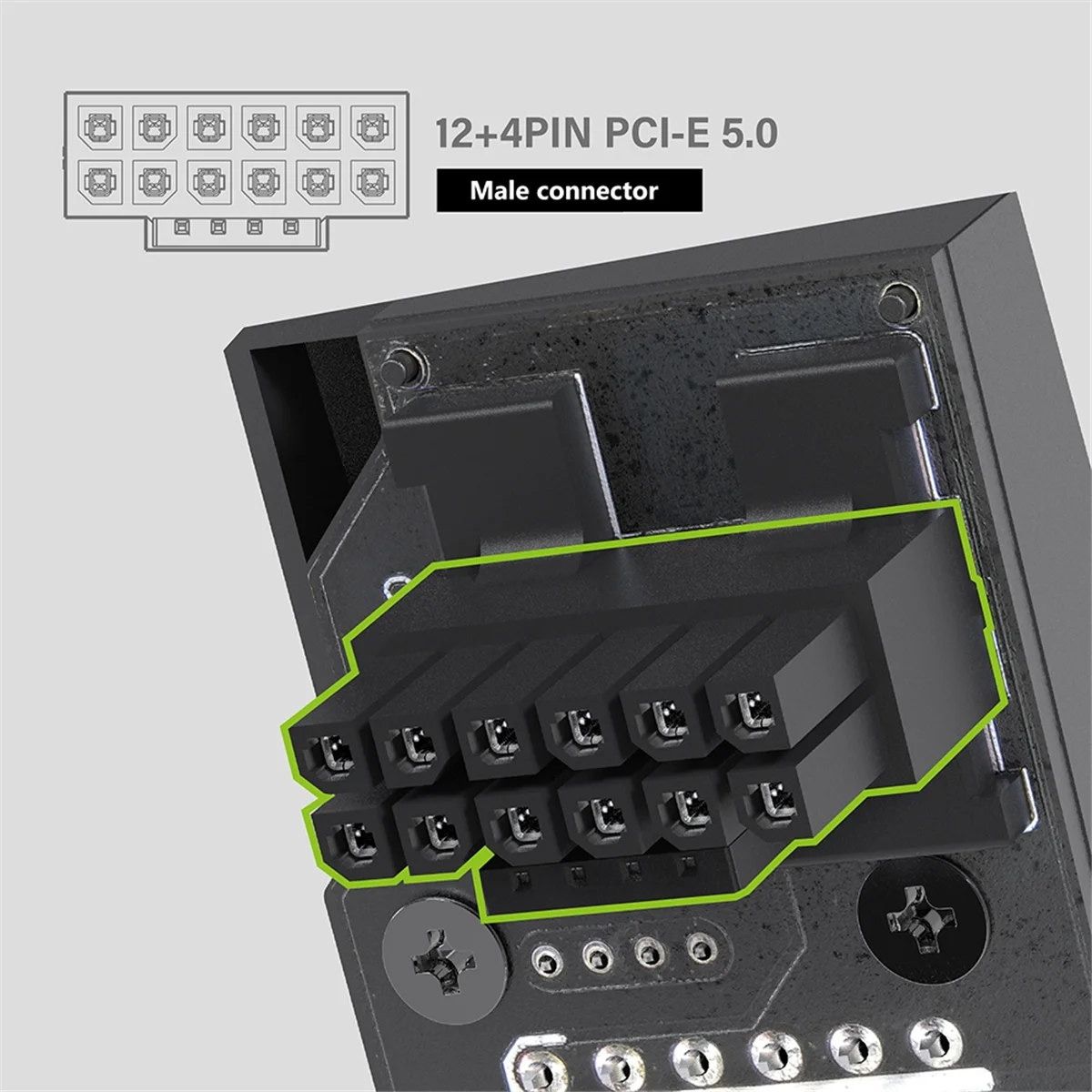 Разъем питания 16 контактов (12 + 4 контакта) ATX3.0 12VHPWR 450 Вт видеокарта графический