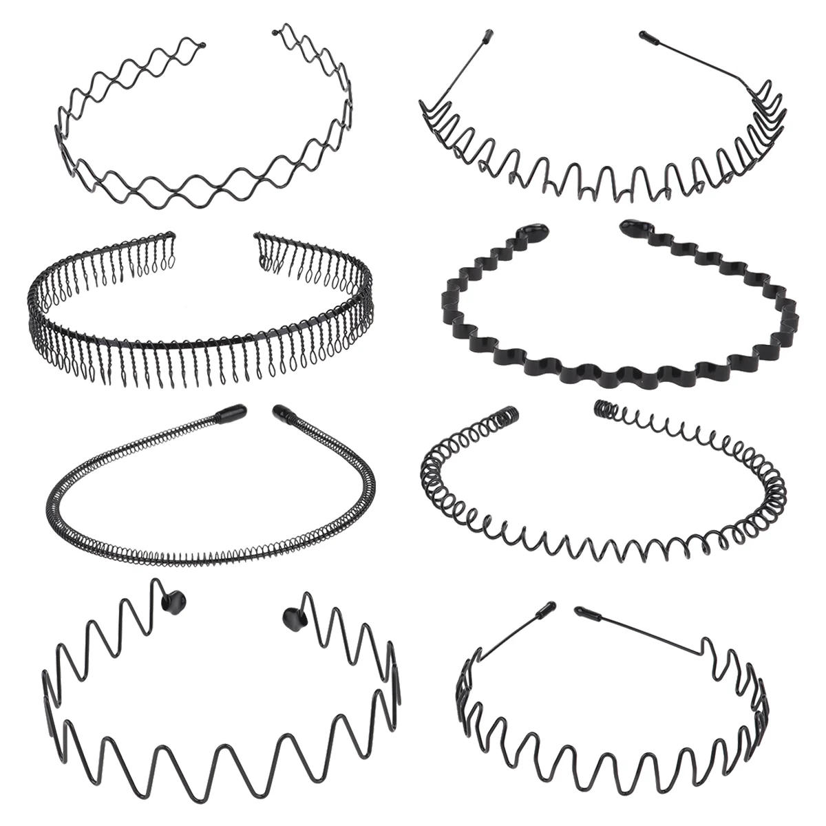 

8 Pcs/1 Outdoor Sports Headband Mens Headbands Elasticity Slicked-back Hair Hoop Man