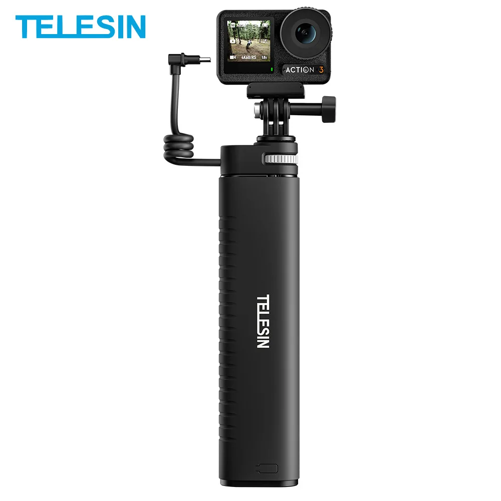 TELESIN Rechargeable Selfie Stick for GoPro11/10/9/8/DJI Action3 Action Camera Mobile Phone enlarge