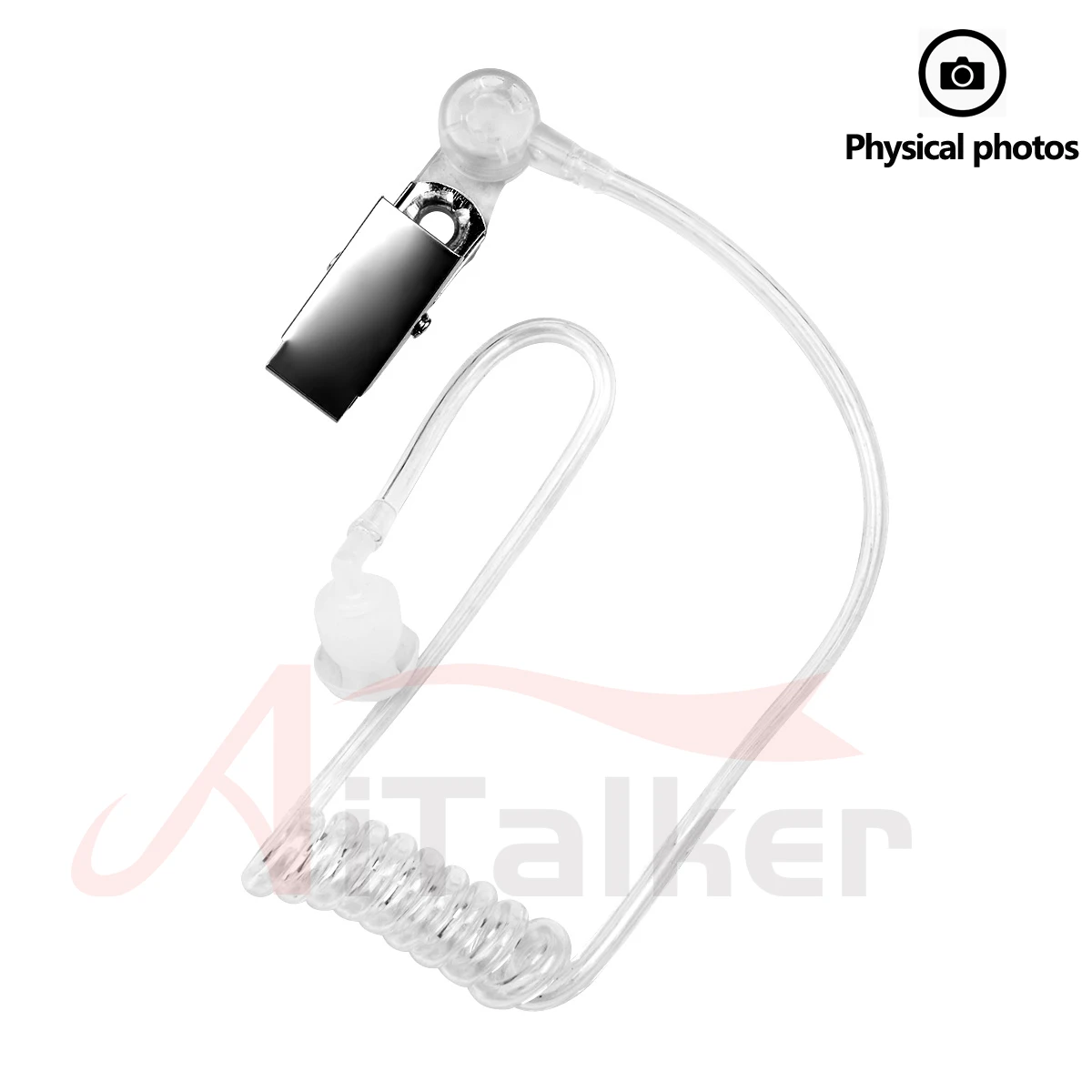 2 Pin PTT MIC Headset Covert Acoustic Tube In-ear Earpiece For Kenwood TYT Baofeng UV-5R BF-888S CB Radio Accessories images - 6