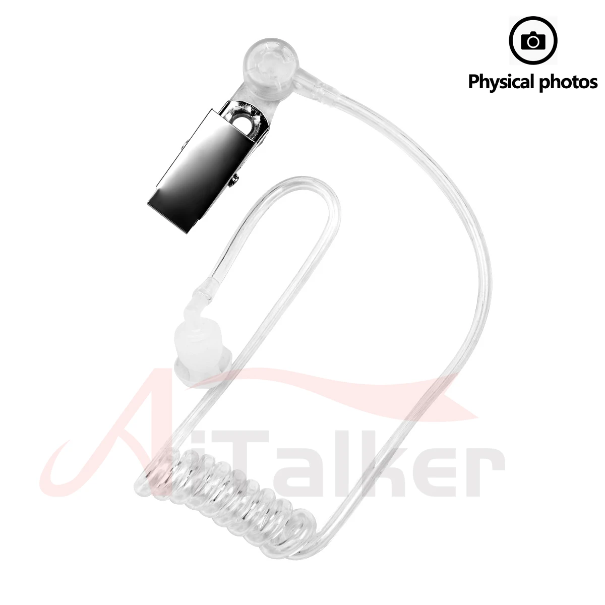 2 Pin PTT MIC Headset Covert Acoustic Tube In-ear Earpiece For Kenwood TYT Baofeng UV-5R BF-888S 777S UV82 CB Radio Accessories