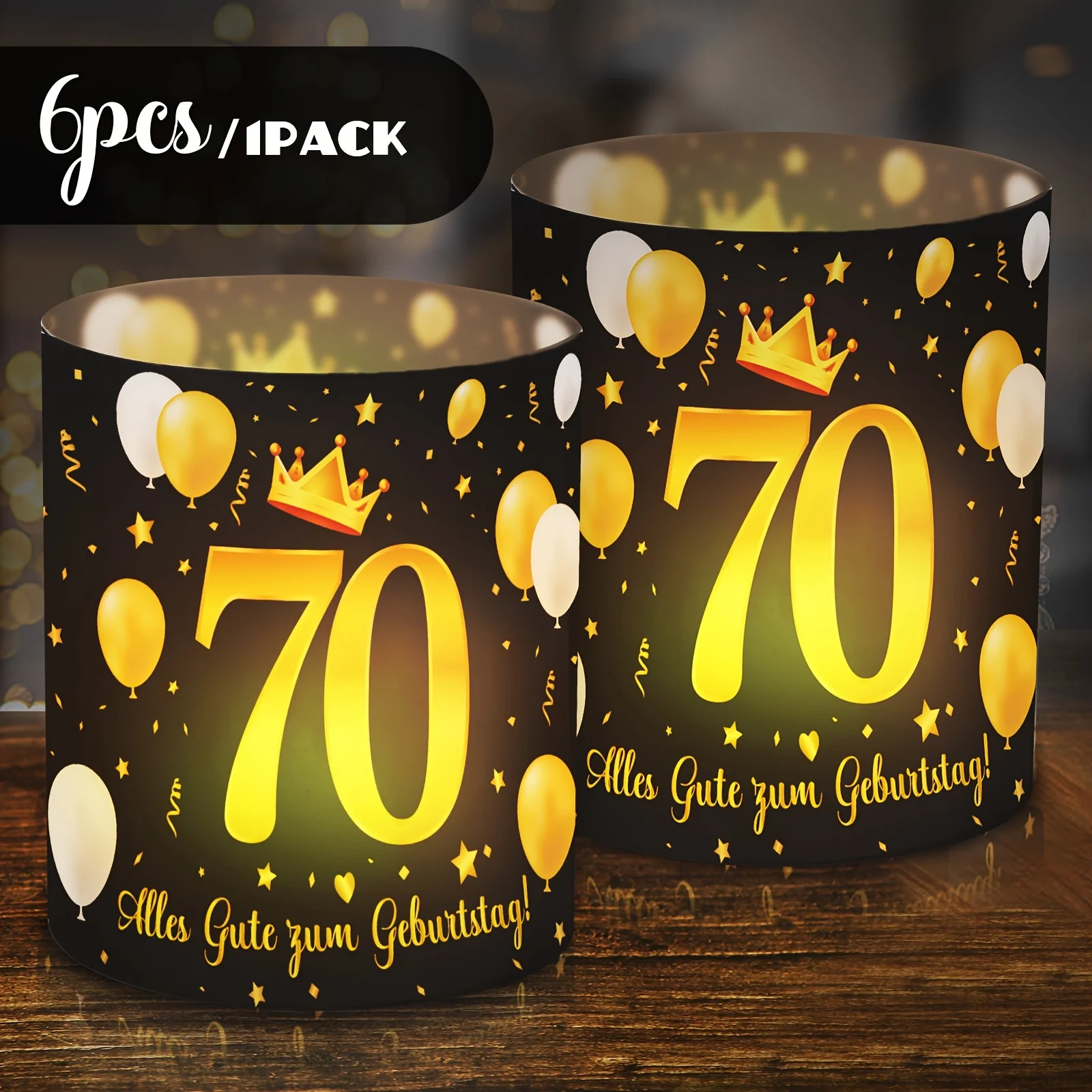 

Набор абажуров Black Golden Crown Element Table Deco для дней рождений 16.18.20.30.40.50.60.70.80.90