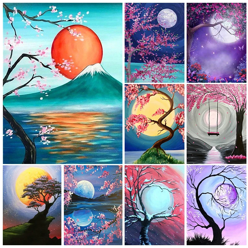 

Набор для алмазной живописи Moon 5D, бриллиантовая живопись, полная квадратная/круглая Алмазная вышивка, домашний декор, картина Стразы