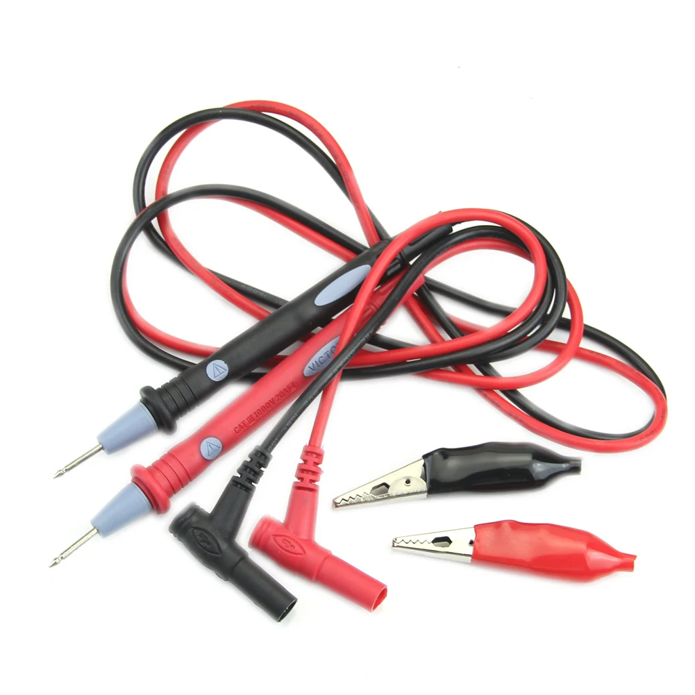 

20A 1000V Clamp Multi Meter Multimeter Probe Test Lead + Alligator Clips
