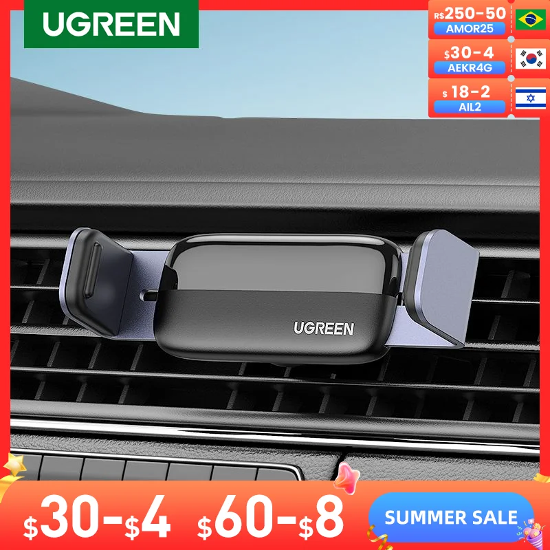 UGREEN Car Phone Holder Stand Mobile Phone Support iPhone Xiaomi Redmi Huawei Cell Phone Holder In Car For iPhone 13 12 Samsung