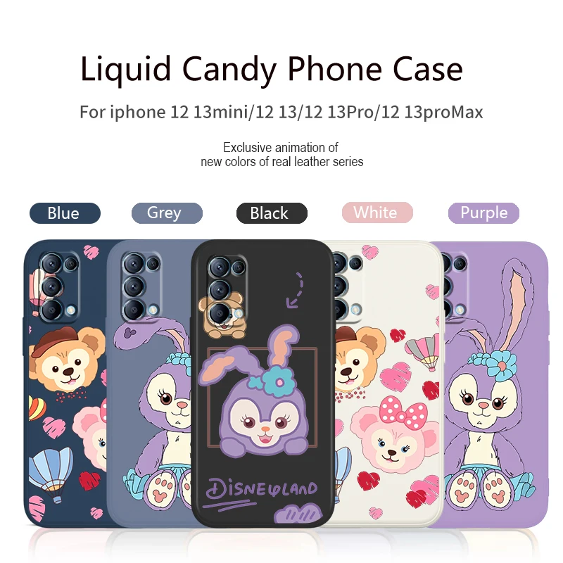 

Star Dew Cute Rabbit Phone Case For OPPO Find X5 X3 X2 neo Pro Lite A5 A9 2020 A96 4G 5G Liquid Rope Candy Color Cover Fundas