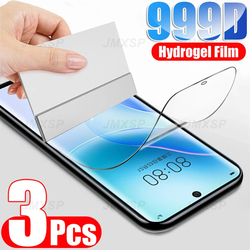 3Pcs Hydrogel Film For Huawei Nova 9 8 7 Pro 8i 7i Screen Protector on For Huawei Nova 8 7 6 SE Mate 40 30 20 10 Pro Lite Film