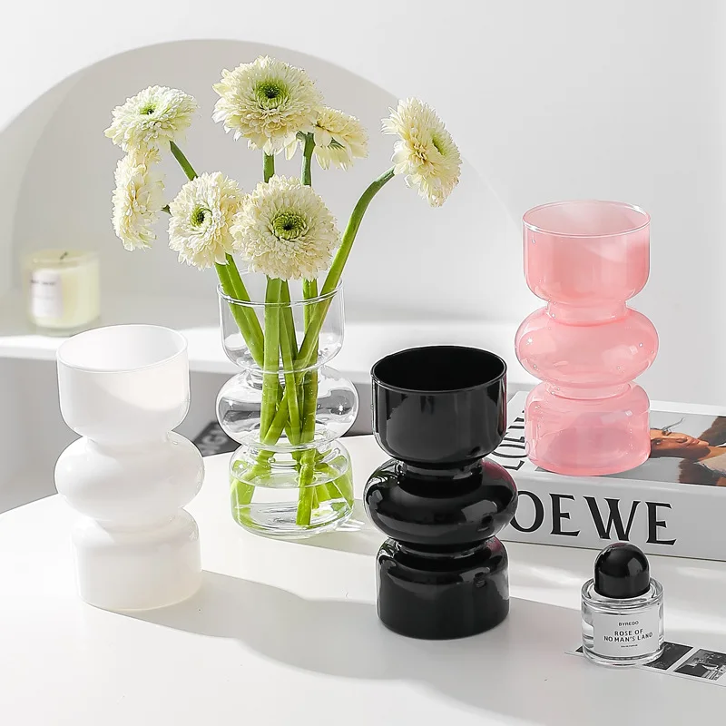 Европейская Минималистичная стеклянная ваза украшение для гостиной и украшения