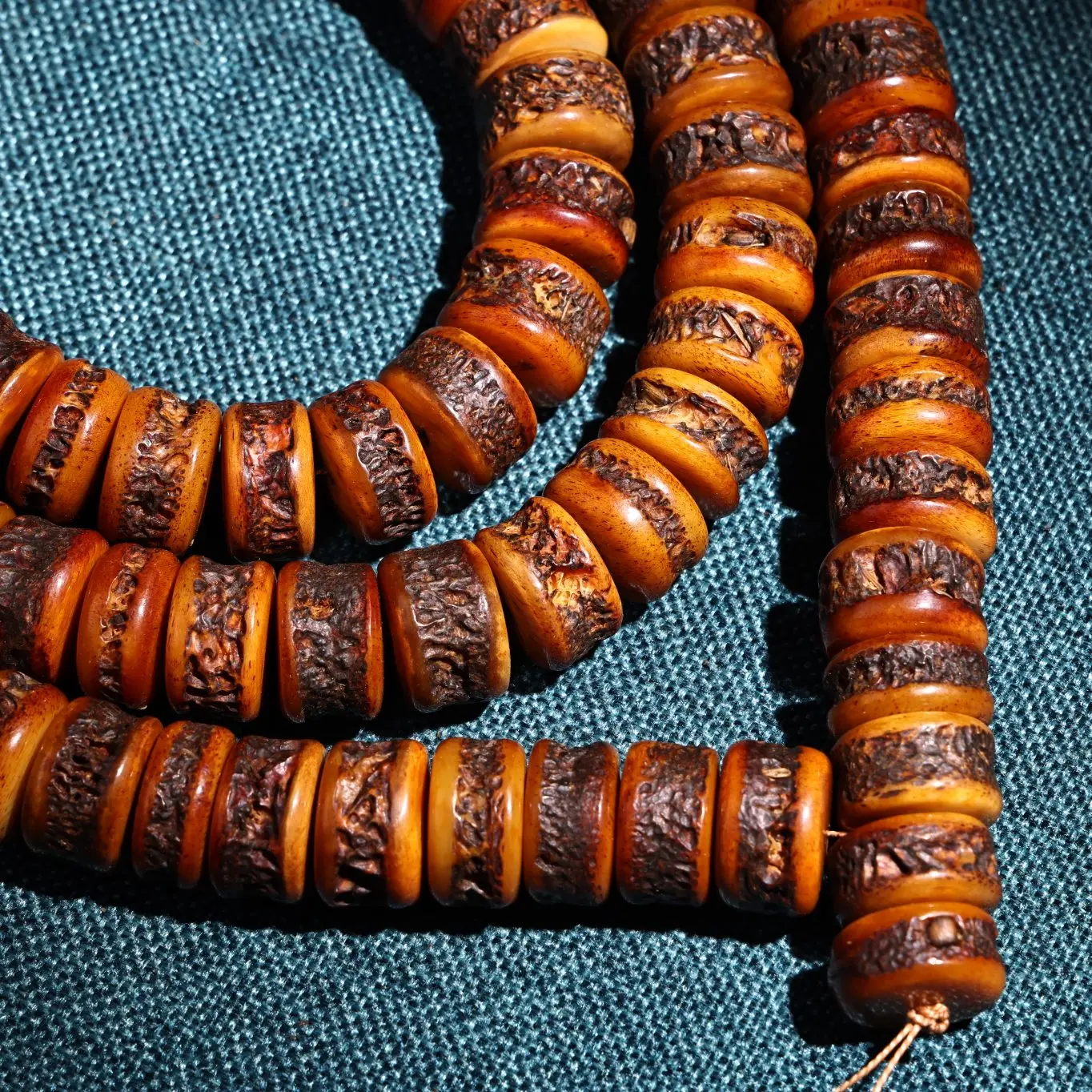 27-дюймовая коллекция тибетского храма старая натуральная кость габалы 108 бусин