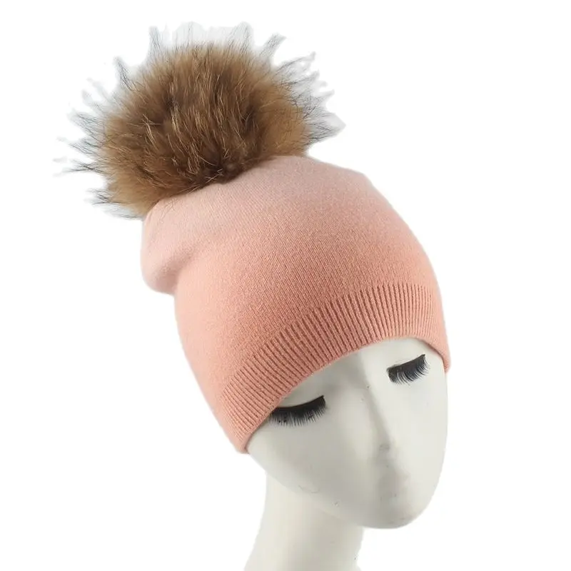 Winiter мешковатая теплая облегающая шапка со съемным помпоном из натурального меха раньше вязаные шапки Галстук окрашенный градиентный цвет хип-хоп шапки