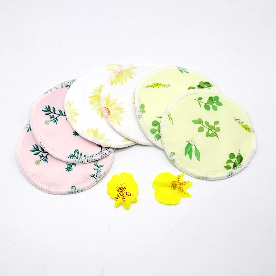 6 шт./партия многоразовые бамбуковые прокладки для груди