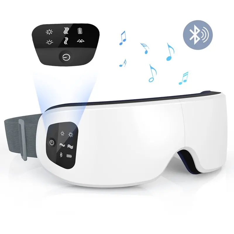 

Массажер для глаз с подогревом, музыкальный Bluetooth-массажер с 6 режимами для расслабления и растяжения глаз, от темных кругов и мешков под гла...