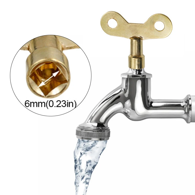 

1PC Iron Plumbing Hole Faucet Key Radiator Water Valve Tap Square Socket Special Lock Wrench Faucet Switch Key Handle
