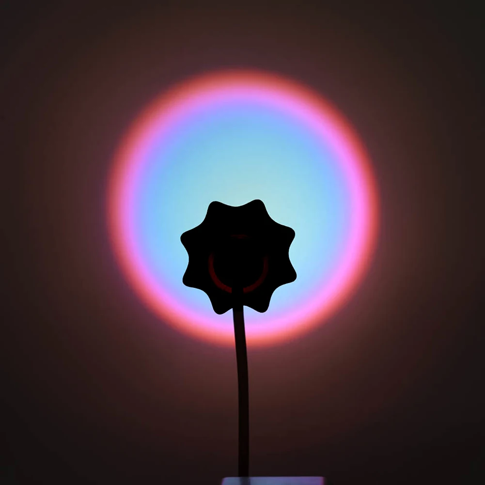

Sunset Lamp Atmosphere Night Light for Room Home Bedroom Background Decoration Flower Shaped Night Lamp Home Decor
