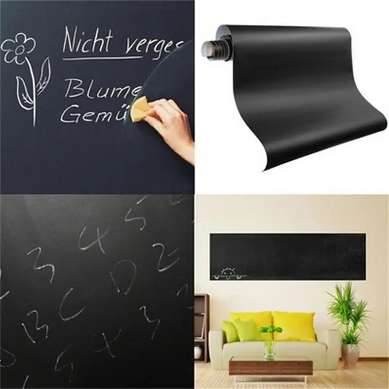 

Education 60x200cm Chalkboard Blackboard Removable Vinyl Draw Erasable Learning Multifunction Home Office Blackboard Sticker Kid