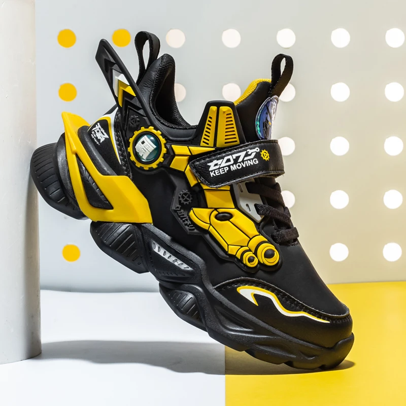 Cartoon Boys' Shoes Breathable Kids' Basketball Shoes Sports Shoes Thick Sole Non-slip Children's Sneakers