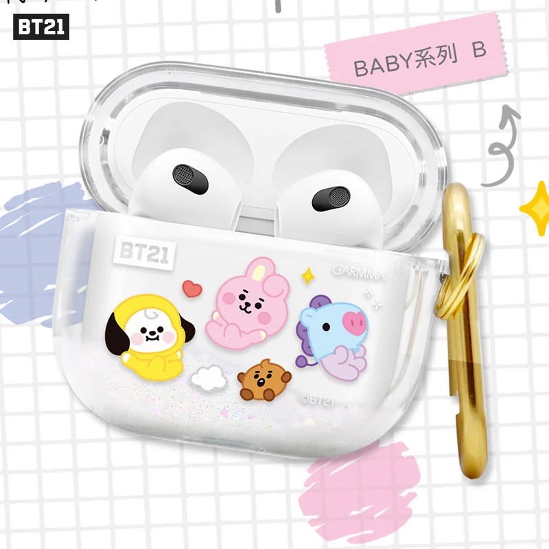 

Kawaii BT21 аниме хобби ТАТА Rj Chimmy Cooky Shooky Mang Koya мультфильм милые Airpods Pro Силиконовый чехол для наушников