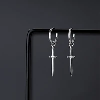 2022 hot fashion 100 925 sterling silver glossy cross drop earrings for women trendy dangle earrings wedding luxury jewelry