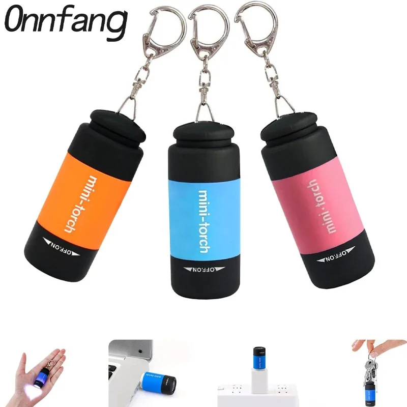 

1 шт., мини-брелок, фонарик с зарядкой от USB