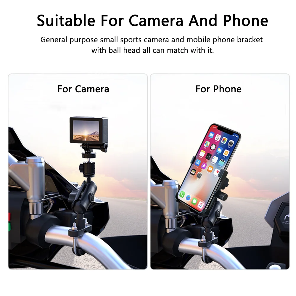 Держатель для телефона мотоциклетной камеры удлинитель из алюминиевого сплава