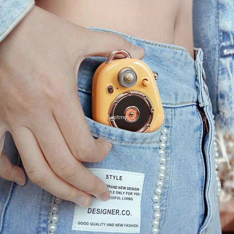 

2021 Mini Boombox Gift New Retro Portable Usb Call Function Som Pocket Metal Bluetooth Speaker Subwoofer High-end Audio Charging