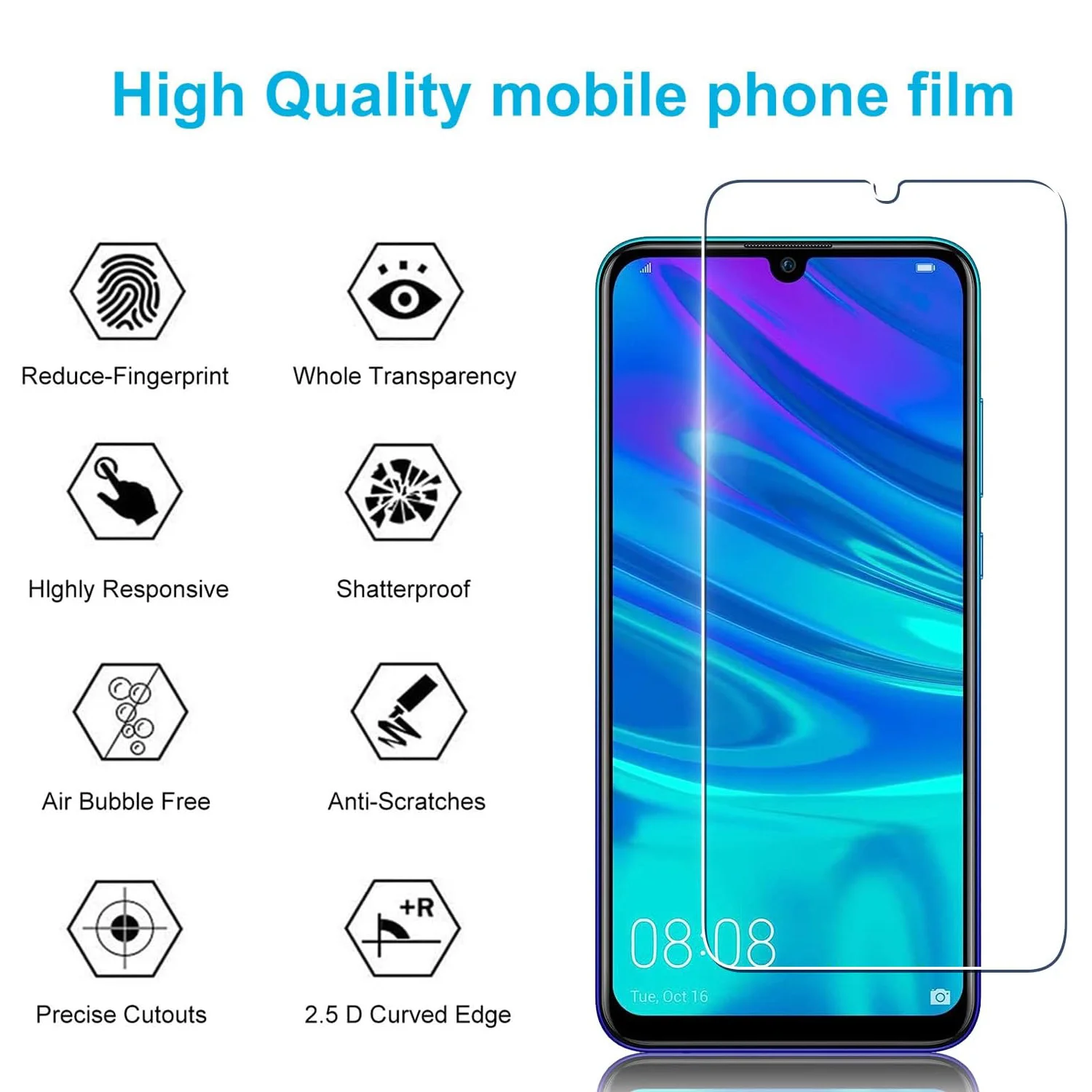 2/4Pcs Screen Protector Glass For Huawei Honor 10 Lite 10i Tempered Glass Film